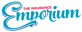 The Insurance Emporium logo in red and blue