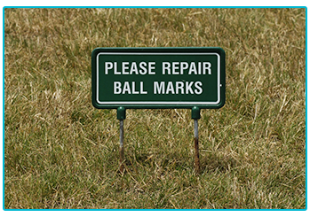 Golf etiquette - repair marks