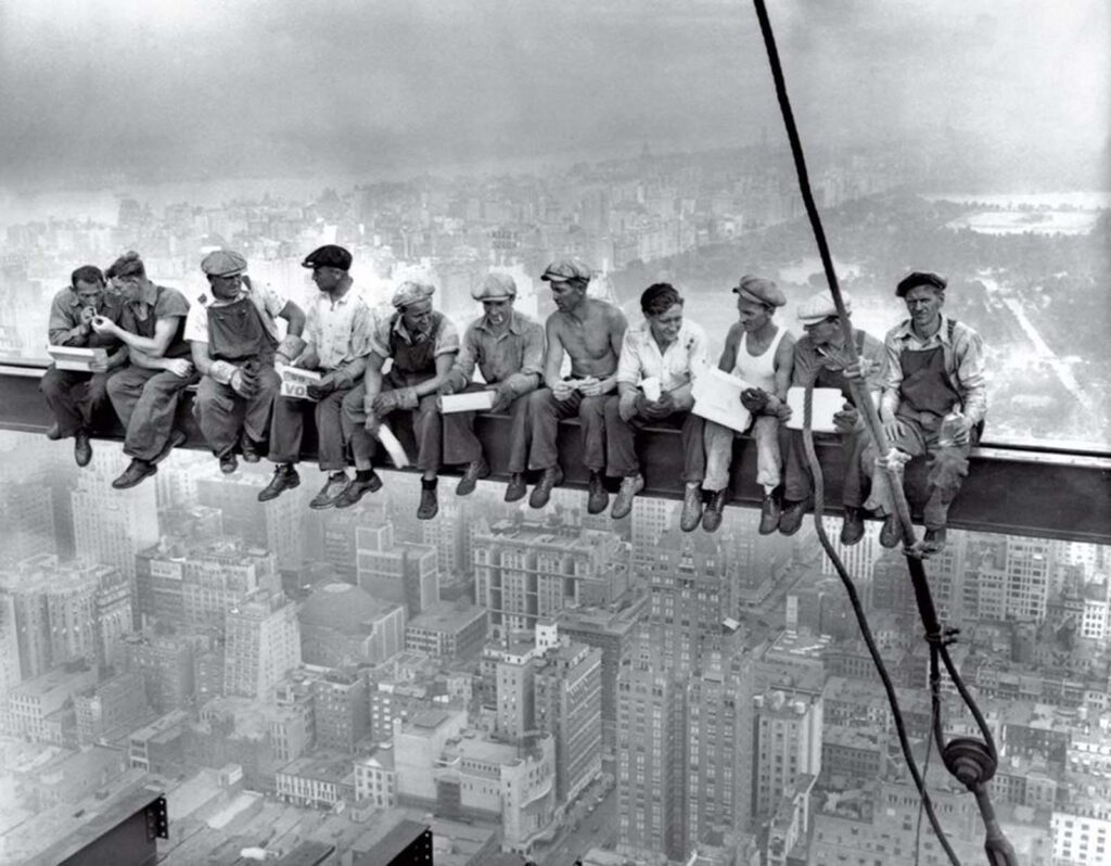 Lunch Atop a Skyscraper - Taken by Unknown Photographer in 1932