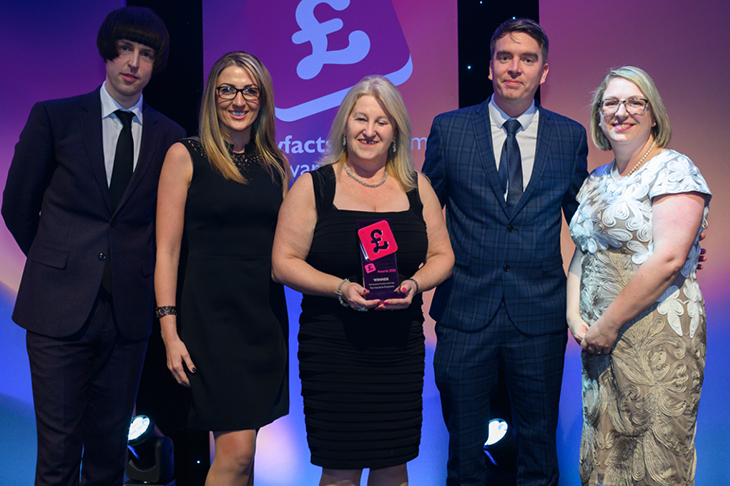 Our team at the Moneyfacts Consumer Awards 2020!