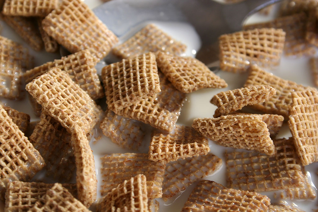 a bowl of wheaties with milk 