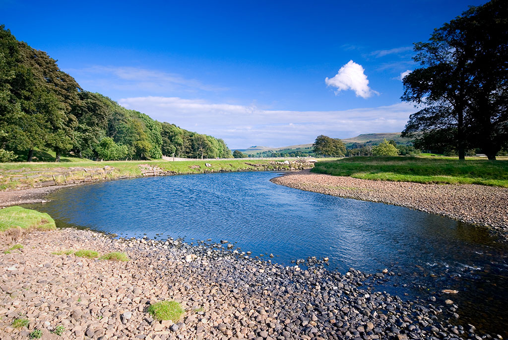 The River Ure near Hawes, Yorkshire Dales National Park, United Kingdom on a summer's day