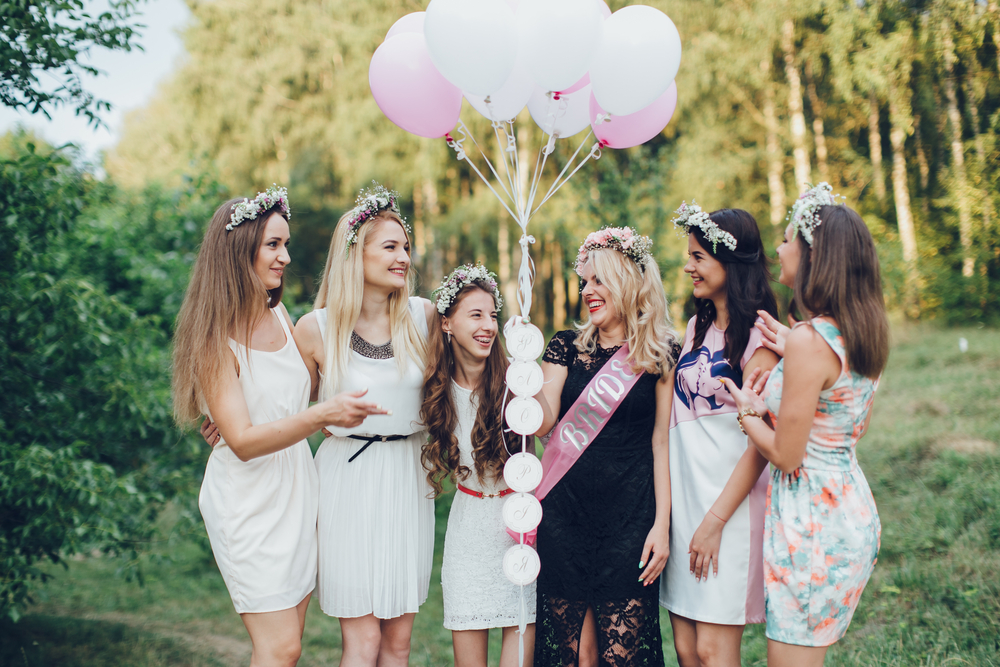 Girlfriends Bride Celebrate Hen Party.