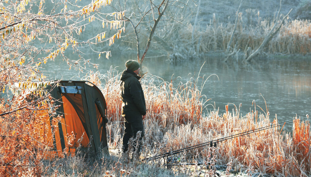 Winter Carp Fishing On Lake Pretty.