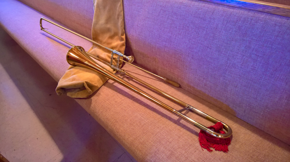 Bass Sackbut Pitched F Red Tassle.